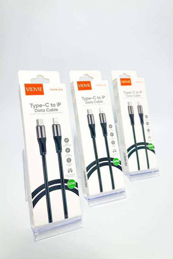 Cable VIDVIE Tipo-C a Lightning 30W