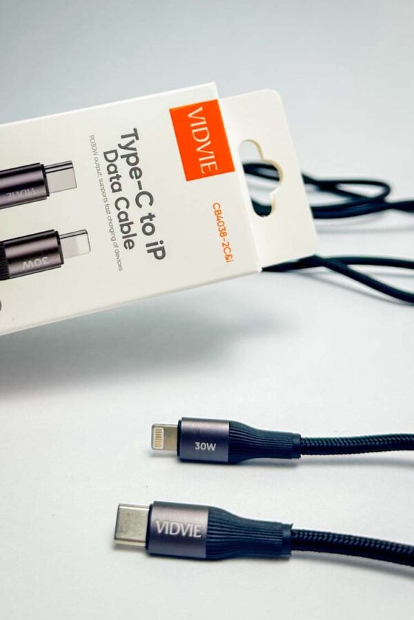 Cable VIDVIE Tipo-C a Lightning 30W